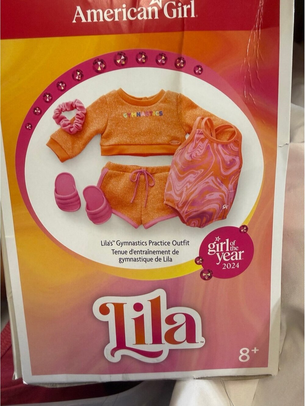 American Girl Doll Lila's Gymnastics Practice Outfit Leotard bag